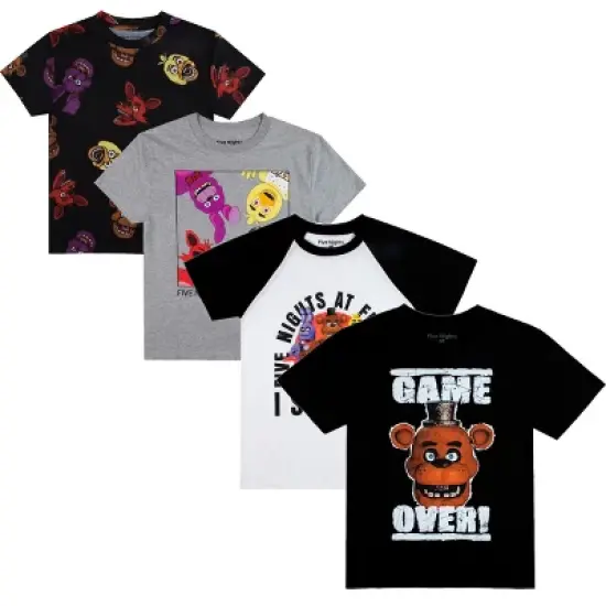 Five Nights At Freddy's Game Over Crew Neck Short Sleeve 4pk Boy's Tees image {8}