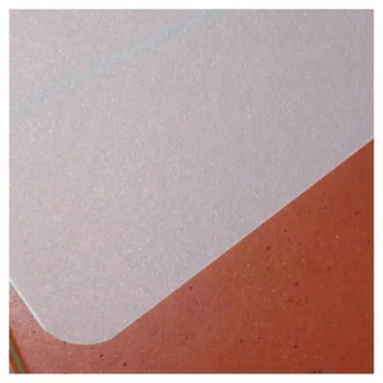 29"x46" Polypropylene Anti-Slip Chair Mat for Hard Floors Rectangular White - Floortex image {3}