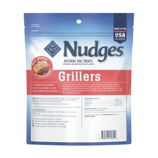 Blue Buffalo Nudges Grillers Salmon Flavor Dog Treats - 16oz image {1}
