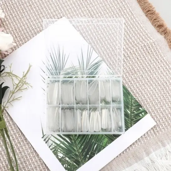 Unique Bargains Women's Full Coverage Nail Supplies Clear 1 Set image {4}