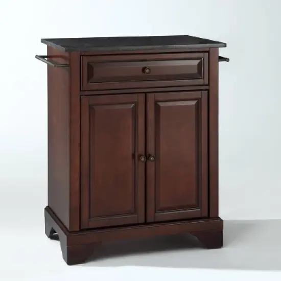 Lafayette Black Granite Top Portable Kitchen Island/Cart - Crosley image {7}