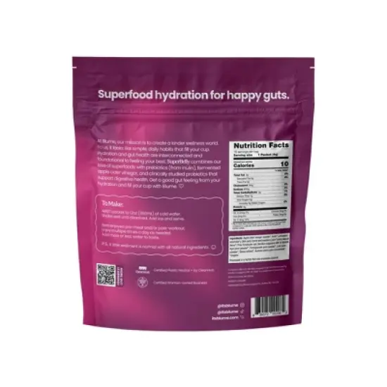Blume SuperBelly Digestive Supplement Powder - Acai Pomegranate - 2.1oz/15ct image {4}