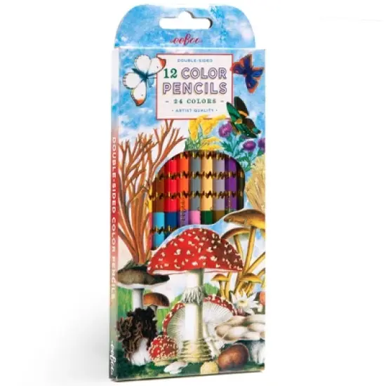eeBoo: Double-Sided Color Pencils, Mushroom, 12pc, Kids Art & Drawing Supplies image {7}