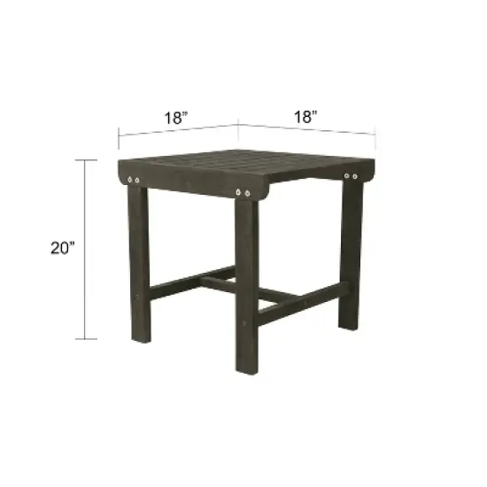 Poolside Patio Vintage Wood Side Table image {2}