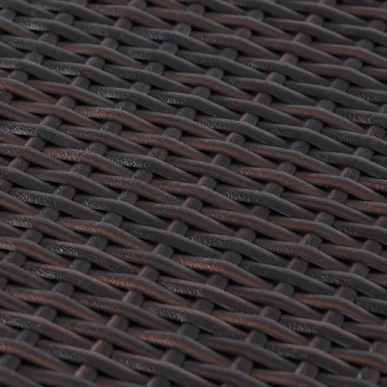 Keaton Wicker Barrel Side Table - Brown- Christopher Knight Home image {4}