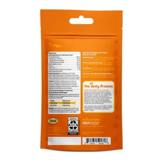 Zesty Paws Bacon Flavor Hairball Bites Cat Treats - 30ct image {1}