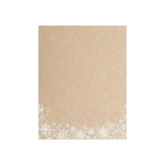 Great Papers! White Snowflakes Seasonal Letterhead Brown 80/Pack (2019116) image {1}