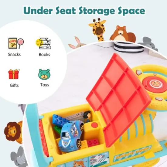 Costway 6V Electric Kids Ride On Train Motorized Train Toy w/ Track & 6 Wheels image {7}