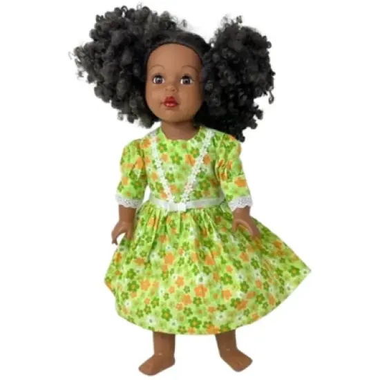 Doll Clothes Superstore Matching Girls and Doll Green Dress Size 4 On Sale Great Price image {2}