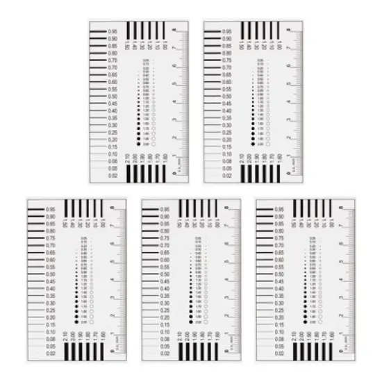 Unique Bargains High Precision SEC Size Estimation Chart Flaw Detection Rulers image {6}