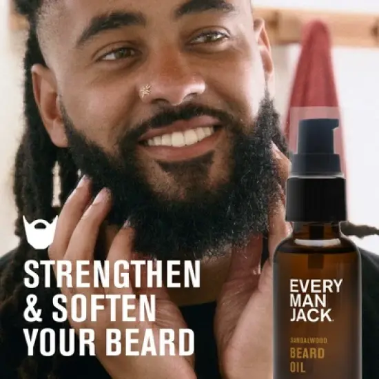 Every Man Jack Men's Moisturizing Beard Oil with Shea Butter - Sandalwood - 1 fl oz image {4}