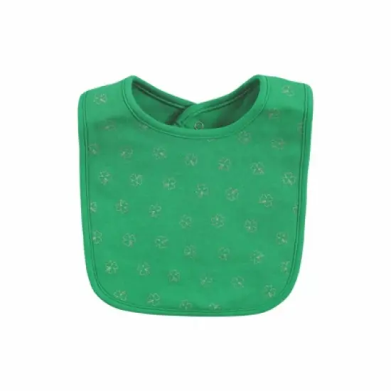 Hudson Baby Infant Girl Cotton Bib and Sock Set, Lucky Lady, 0-9 Months image {4}