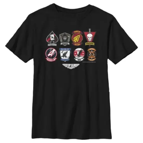 Boy's Top Gun: Maverick Codename Patches T-Shirt image {4}