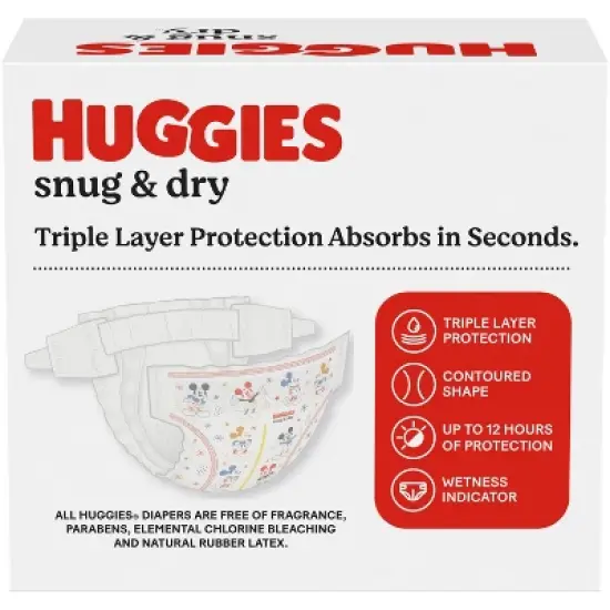 Huggies Snug & Dry Baby Disposable Diapers &ndash; (Select Size and Count) image {1}