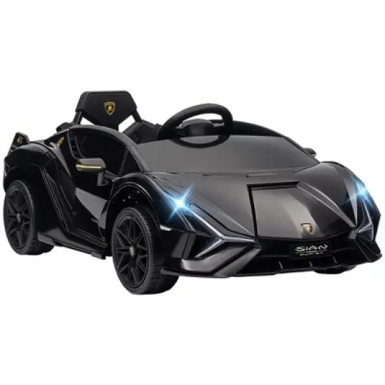 Aosom Lamborghini Licensed Kids Ride On Car, 12V Battery Powered Electric Sports Car Toy with Remote Control, Horn, Music, & Headlights image {3}