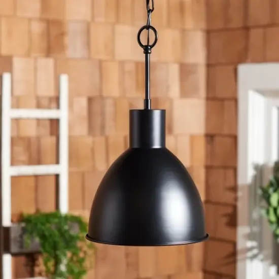 Priestly 9.84" Outdoor Pendant - PLT7021 - Black - Safavieh image {2}
