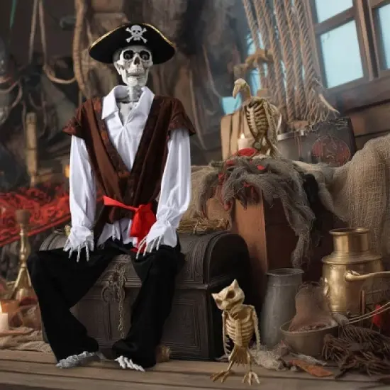 Yescom 1 Pcs Vulture & 1 Pcs Owl Skeleton Halloween Decor Life Size Animal Props Indoor Outdoor 2025 image {6}