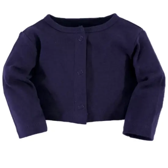 Touched by Nature Baby and Toddler Girl Organic Cotton Dress and Cardigan 2pc Set, Blossoms image {2}