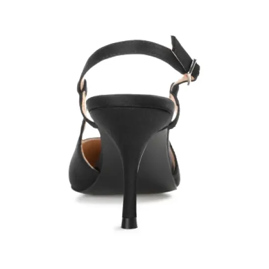 Journee Collection Womens Knightly Sling Back Mid Stiletto Pointed Toe Pumps image {2}