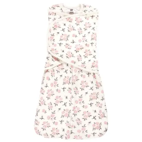 Hudson Baby Infant Girl Convertible Swaddle Sleep Sack, Neutral Pink Floral image {4}