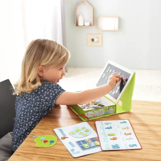 Magnetic Game Box 1 2 3 Numbers & You - 158 Magnetic Pieces in Travel Cardboard Carrying Case image {1}