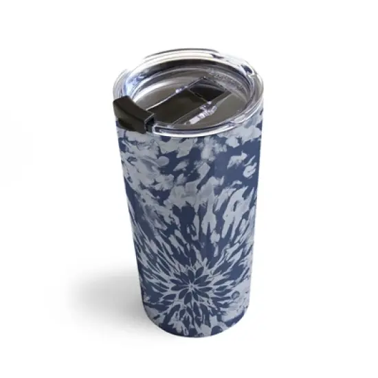Emanuela Carratoni Blue Tie Dye 20 oz Stainless Steel Travel Mug - Deny Designs image {3}