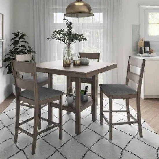 Tuscany Counter Height Dining Table Washed Gray - CorLiving image {1}