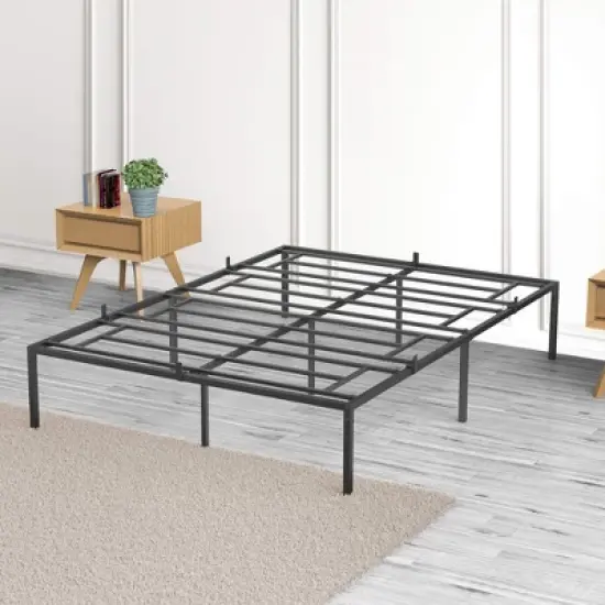 Full Metal Platform Bed Frame with Storage Drawers Steel Slat Support - No Box Spring Needed, Mattress Foundation, Heavy Duty, Easy Assembly image {2}