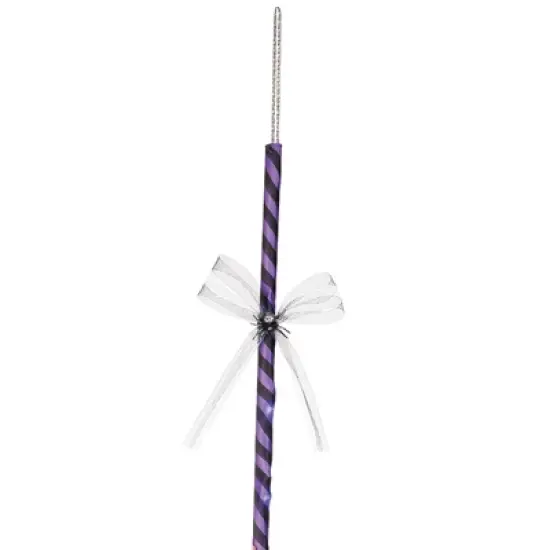 Gallerie II Purple & Black Decorative LED Witch's Broom Halloween Figurine, 35.43" image {1}