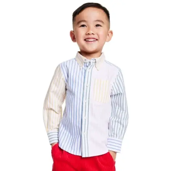 Toddler Fun Stripe Collared Long Sleeve Button-Down Shirt - Rowing Blazers x Target image {3}