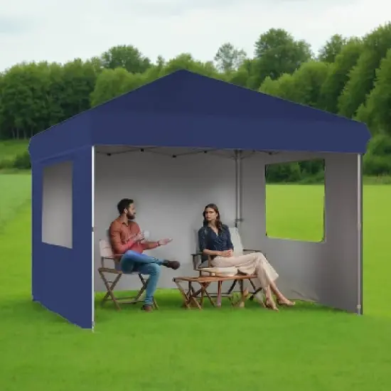 GustoWave 10x10 Ft Pop Up Canopy with 4 Sidewalls for Deck, Garden image {6}