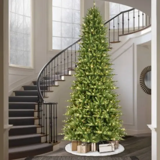 12ft Pre-lit Full Artificial Christmas Tree Forest Fir - Puleo image {3}