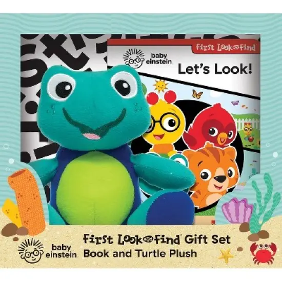 Baby Einstein: Let's Look! First Look and Find Gift Set Book and Turtle Plush - by  Pi Kids (Mixed Media Product) image {1}
