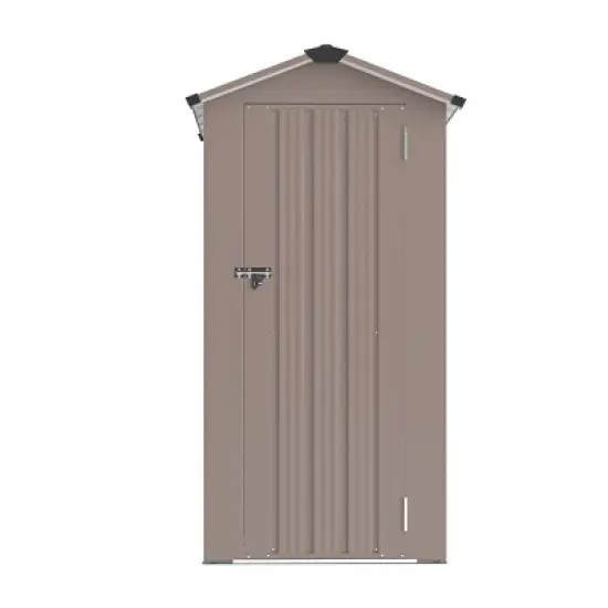 2.5x1.4FT Outdoor Metal Backyard Storage Shed with Waterproof Galvanized Iron,Compact Garden Tool Shed,Lockable Metal Storage Cabinet-Coolbibila image {5}