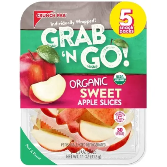 Crunch Pak Organic Sweet Apple Slices - 11oz/5ct image {2}