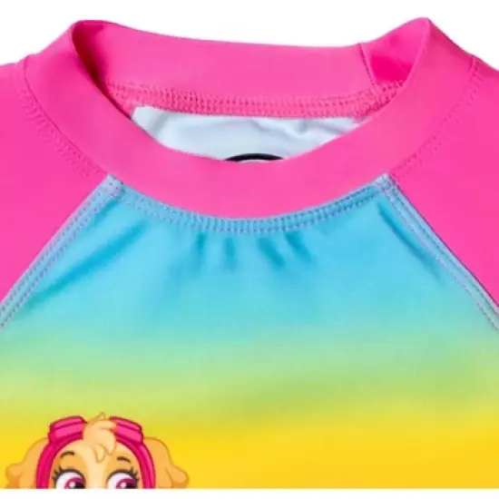Nickelodeon Paw Patrol Skye Chase Rubble Girls One Piece Bathing Suit Rash Guard Tankini Top Bikini Bottom and Skort 5 Swimsuit Set Little Kid to Big Kid image {6}