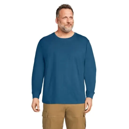 Lands' End Men's Long Sleeve Rugby Crew Tee image {6}