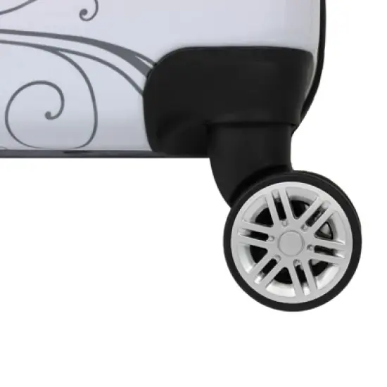 World Traveler Butterfly 4 Piece Hardside Upright Spinner Luggage Set image {6}