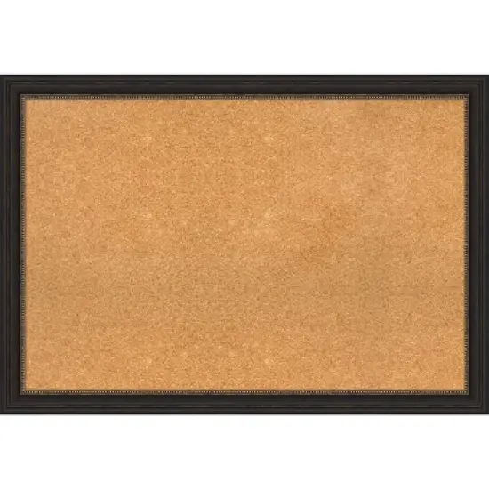 Amanti Art Accent Bronze Narrow Framed Corkboard, Natural Cork image {8}