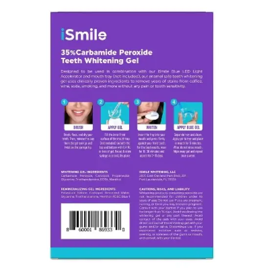 iSmile Teeth Whitening Gel Syringe Refill Pack - 4ct image {1}