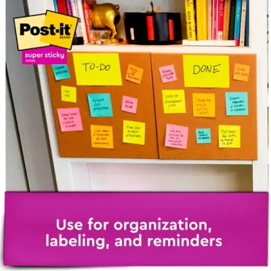 Post-it Super Sticky Large Notes, 8 x 6 Inches, Energy Boost, Pack of 4 image {3}