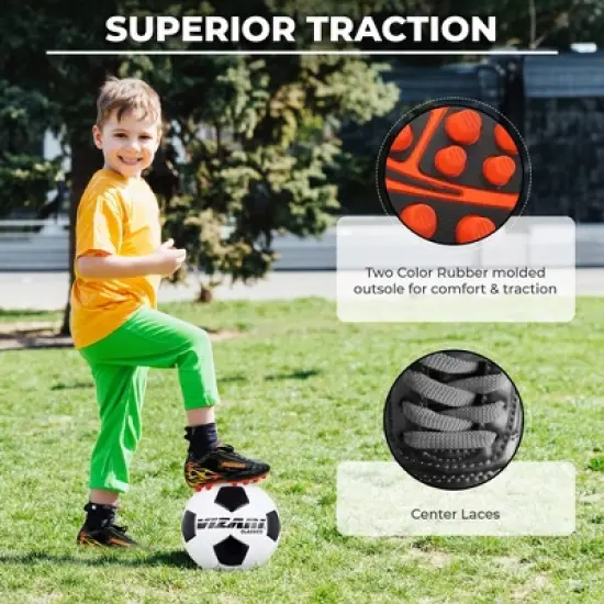 Vizari Blaze Outdoor Firm Ground Kids Soccer Cleats | Athletic Football Shoes for Boys and Girls | Comfortable Outdoor Soccer Shoes image {3}