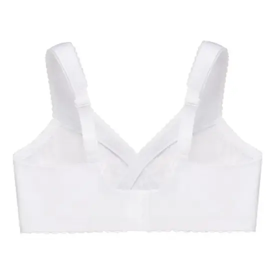 Glamorise Womens MagicLift Cotton Support Wirefree Bra 1001 White image {4}