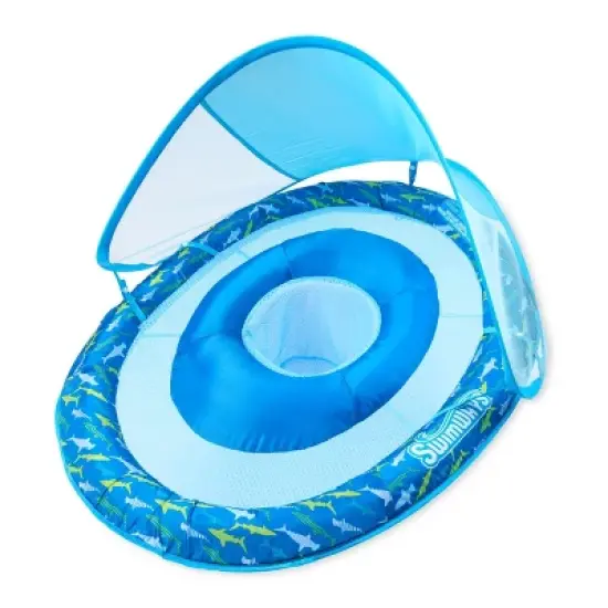 Swimways Sun Canopy Spring Float with Hyper-Flate Valve - Shark image {7}