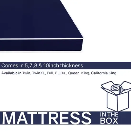Continental Sleep, 8-Inch Vinyl Tight Top Double Sided Medium Firm Waterproof Mattress, image {6}