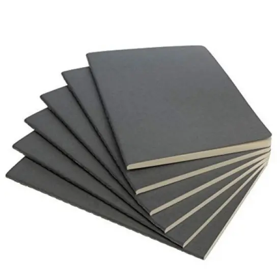 Simply Genius A5 Lined Notebooks with Softcover - College Ruled Notebook - 92 pages, 5.5" x 8.3" (Gray, 6 pack) image {8}
