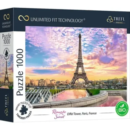 Trefl Romantic Sunset: Eiffel Tower Paris France Jigsaw Puzzle - 1000pc image {1}