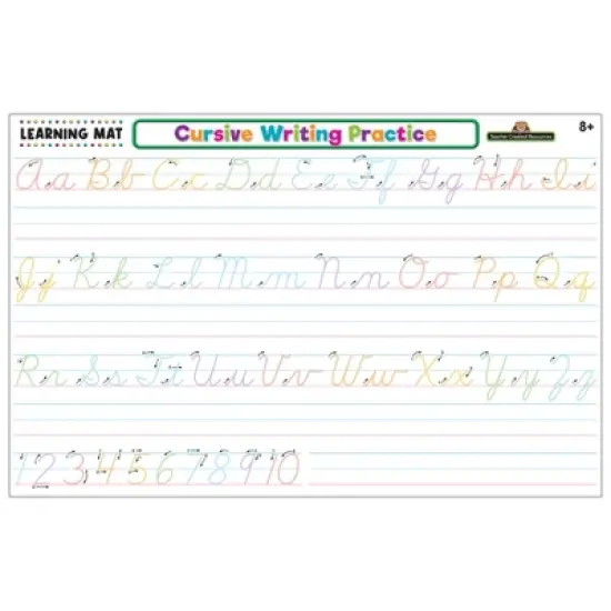 Teacher Created Resources Cursive Writing Practice Learning Mat image {1}