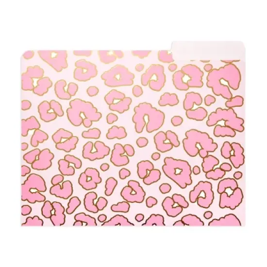 Paper Junkie 12 Pack Pink Leopard Decorative File Folders, Cute Office Supplies, Letter Size with 1/3 Cut Tab for Women, 11.5x9.5" image {6}