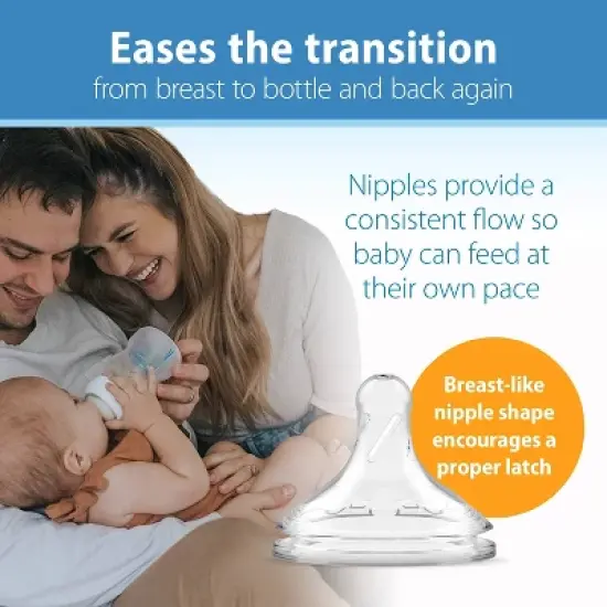 Dr. Brown's 9oz Anti-Colic Options+ Wide-Neck Baby Bottle with Level 1 Slow Flow Nipple - 0m+ image {5}